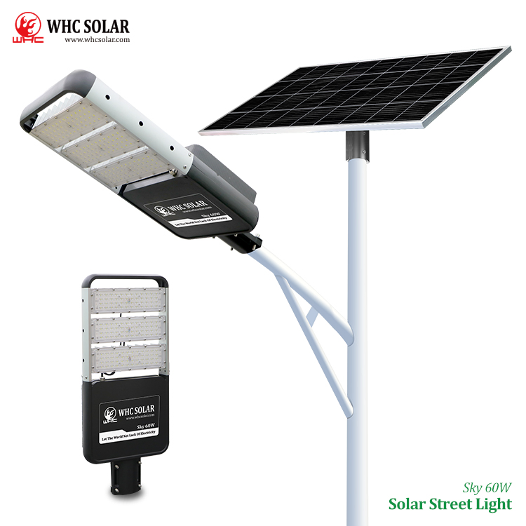 Whc Lighting Waterproof 20W 30W 60W 90W 150W 300W Outdoor All in One Integrated LED Solar Street Lights for Small City Road Lamp