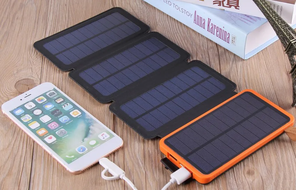 Solar Powered Solar Power Bank 10000mAh