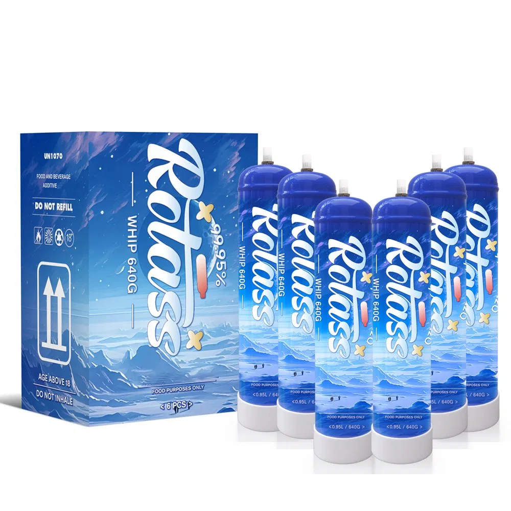 Tonghui Gas Factory Direct 0.95L N2o Canister 580g Whip Cream Chargers Rotass