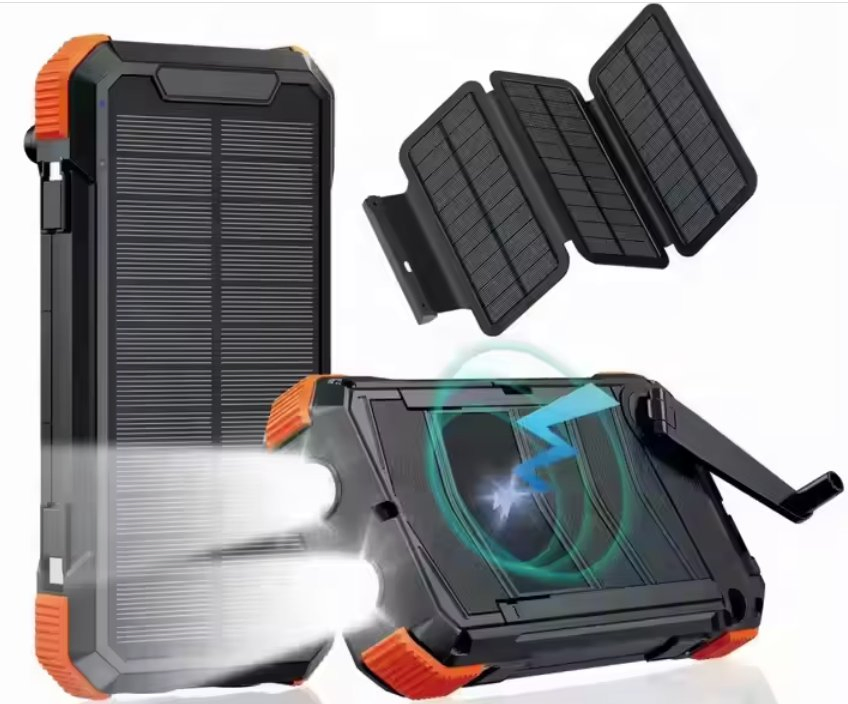 Portable Solar Panel Charger Folding Solar Panel Power Bank 20000mAh 30000mAh 50000mAh Wireless Waterproof Solar Power Bank