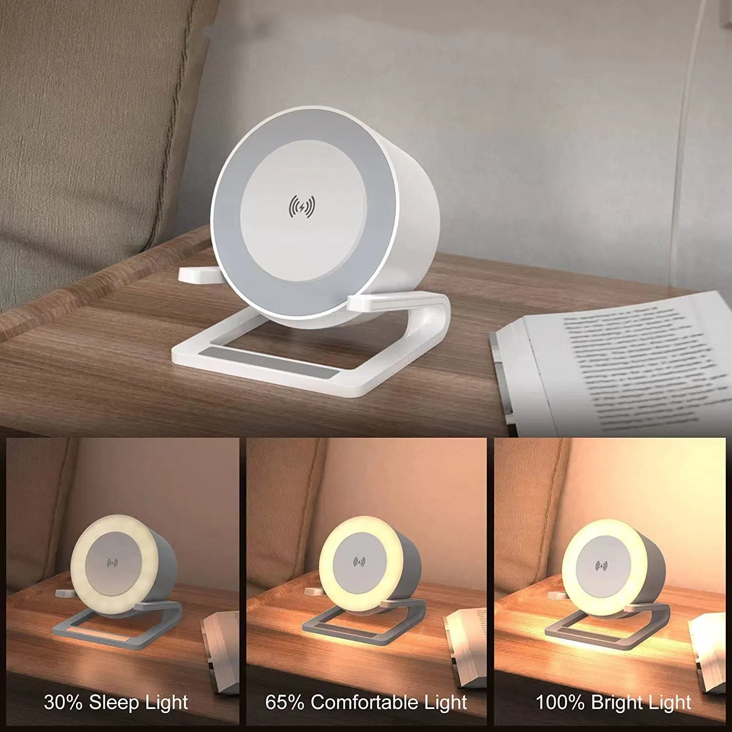RGB Wireless Charger with Phone Stand: 3-in-1 LED Ambient Light, Fast Charging &amp; Device Holder