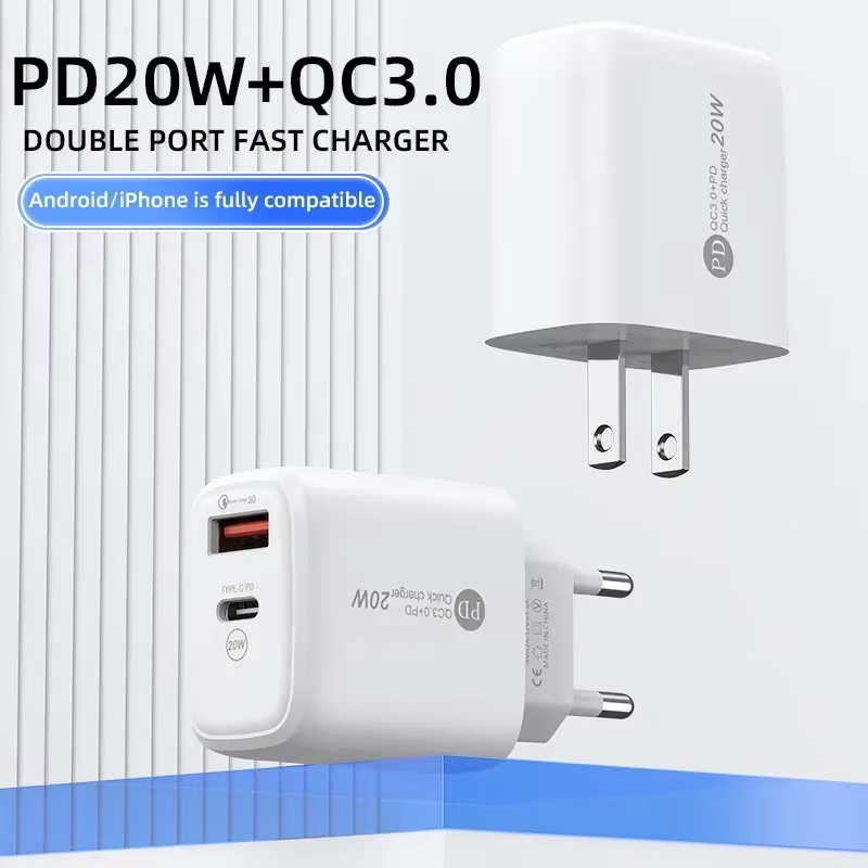 Pd 20W Adapter USB Type C Fast Charging Us EU Plug Cargadores