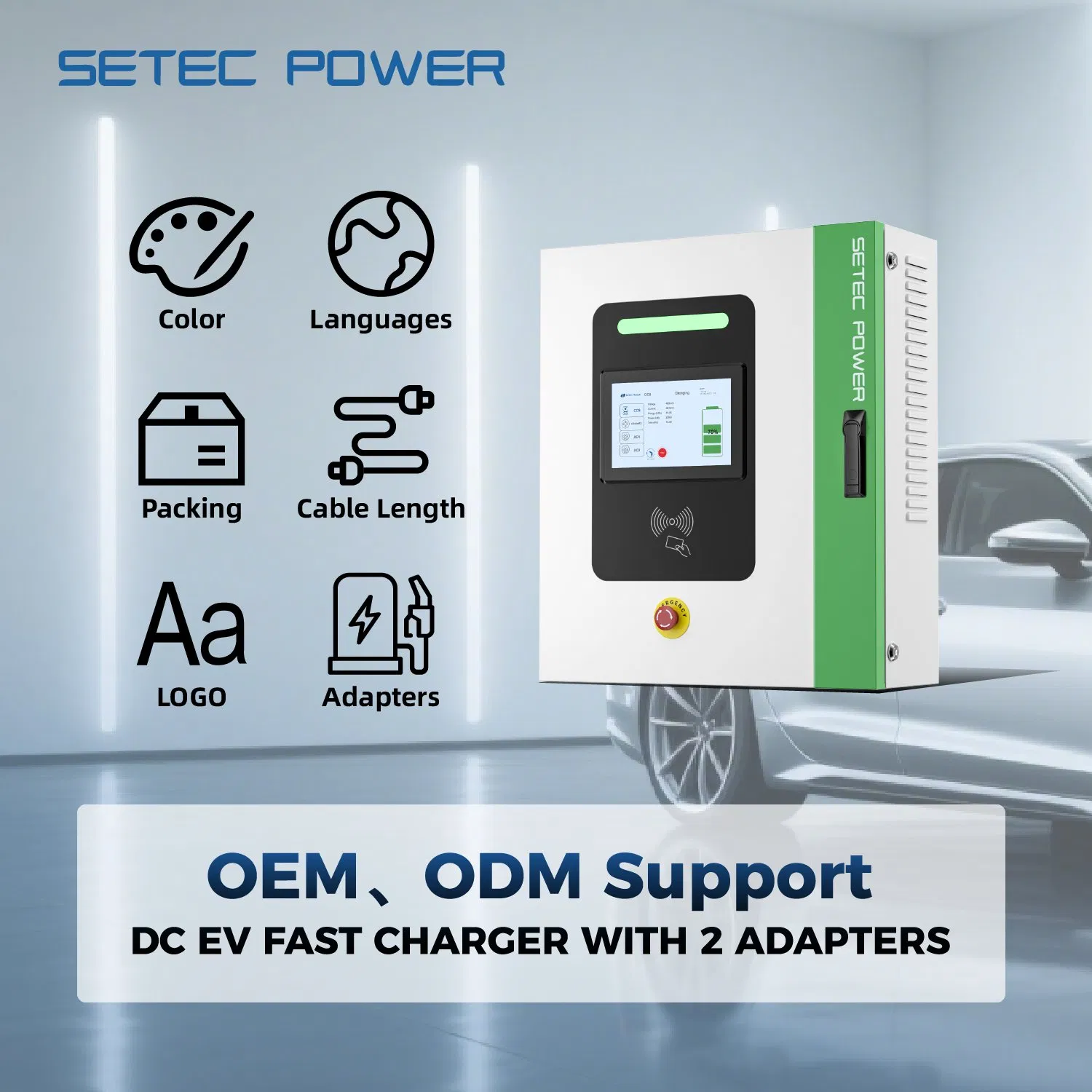 SETEC POWER 10-60kW Electric car wallbox charging station for Garage and Outdoors|Source Factory
