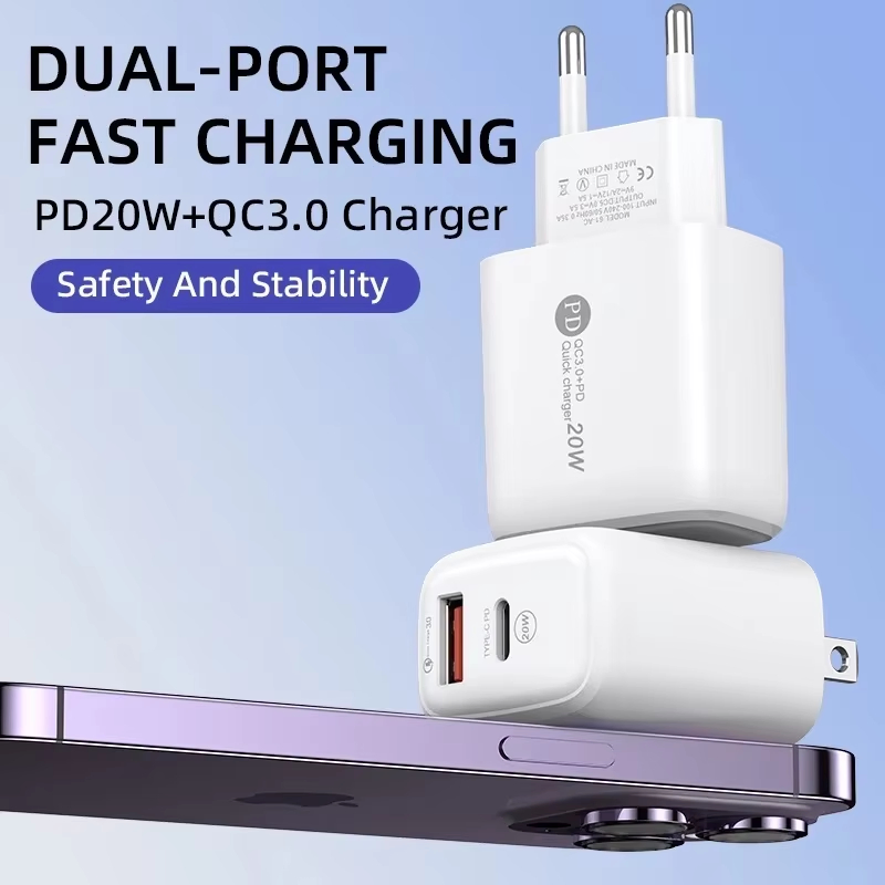 Pd 20W Adapter USB Type C Fast Charging Us EU Plug Cargadores
