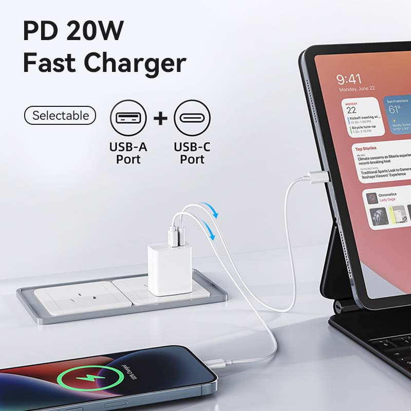 High-Speed 20W Multi-Port USB Charger for EU Plugs