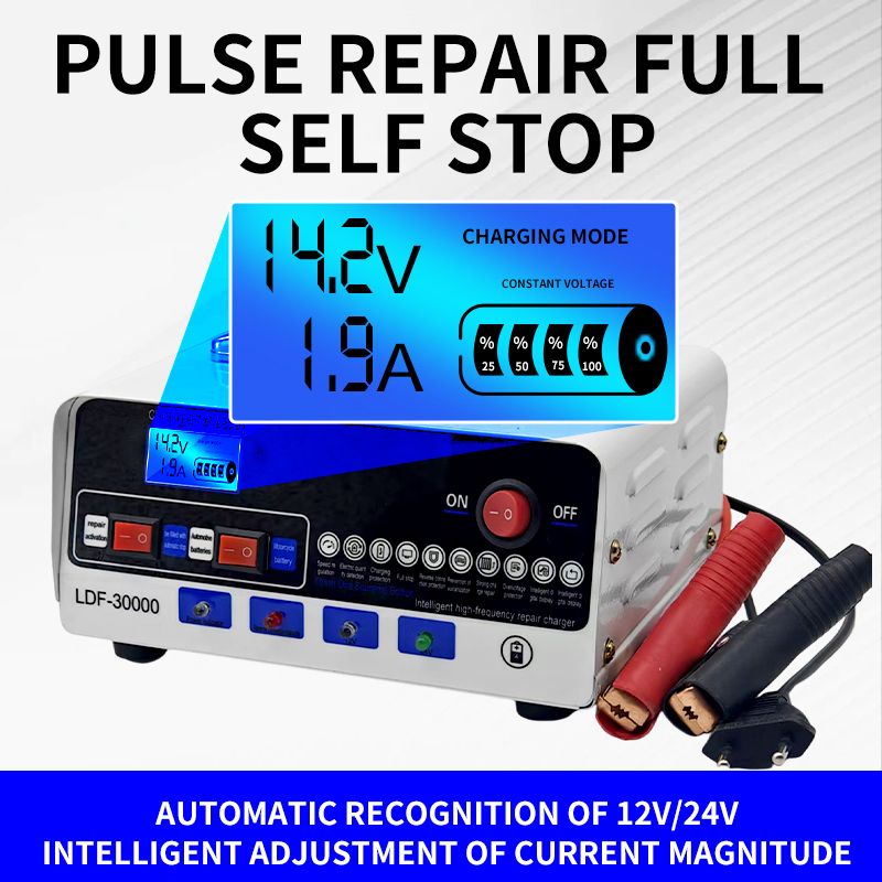 Intelligent Repair and Activation Battery Charger for 12V and 24V Lead-Acid Batteries of Automobiles and Motorcycles