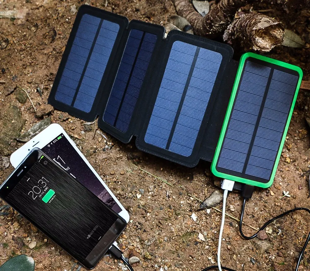 Solar Powered Solar Power Bank 10000mAh