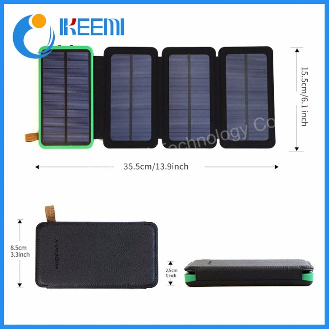 Solar Powered Solar Power Bank 10000mAh Portable Solar Charger