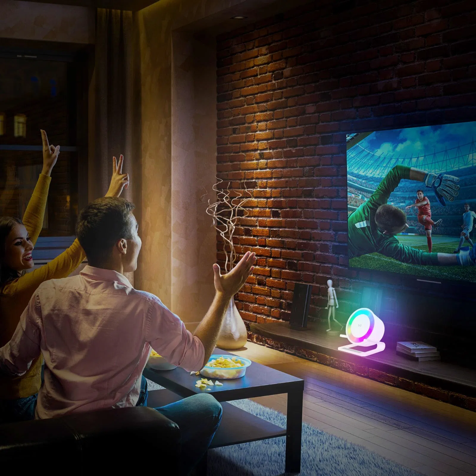 RGB Wireless Charger with Phone Stand: 3-in-1 LED Ambient Light, Fast Charging &amp; Device Holder