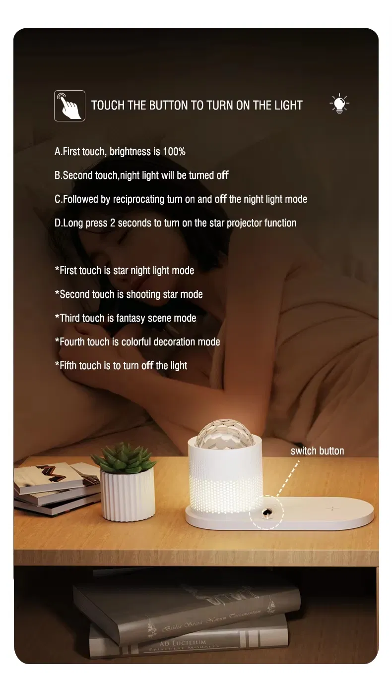 Wireless Charger Starry Sky Light 5