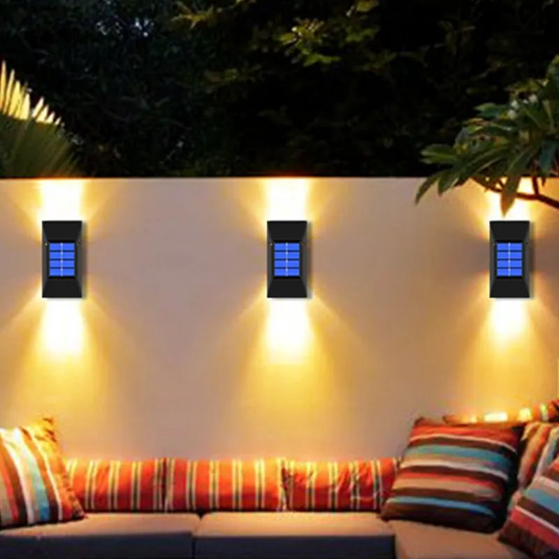 Outdoor Waterproof LED Solar Wall Sensor Light for Night