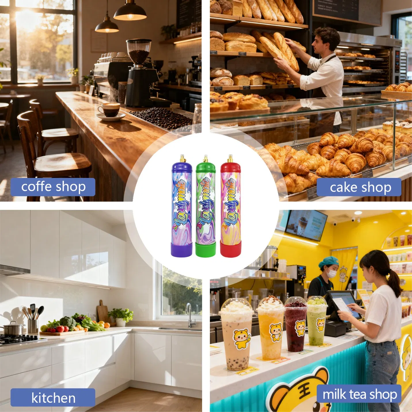 Source Factory New Arrival Whipped Cream Chargers Nitrous Gas Cylinder for Cakes