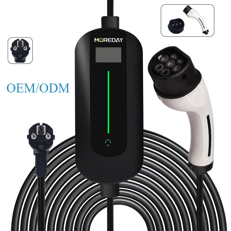 22kw Portable EV Charger Type 2 Plug with 5m Cables 3phase 32A Mobile Electric Car Charger