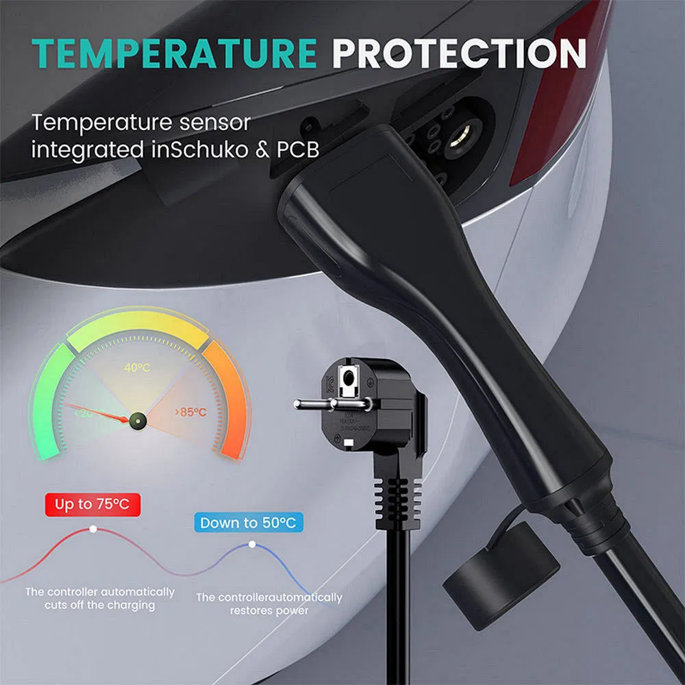 High Temperature Resistance Shock Resistant Design Qd07 Portable Home EV Charger