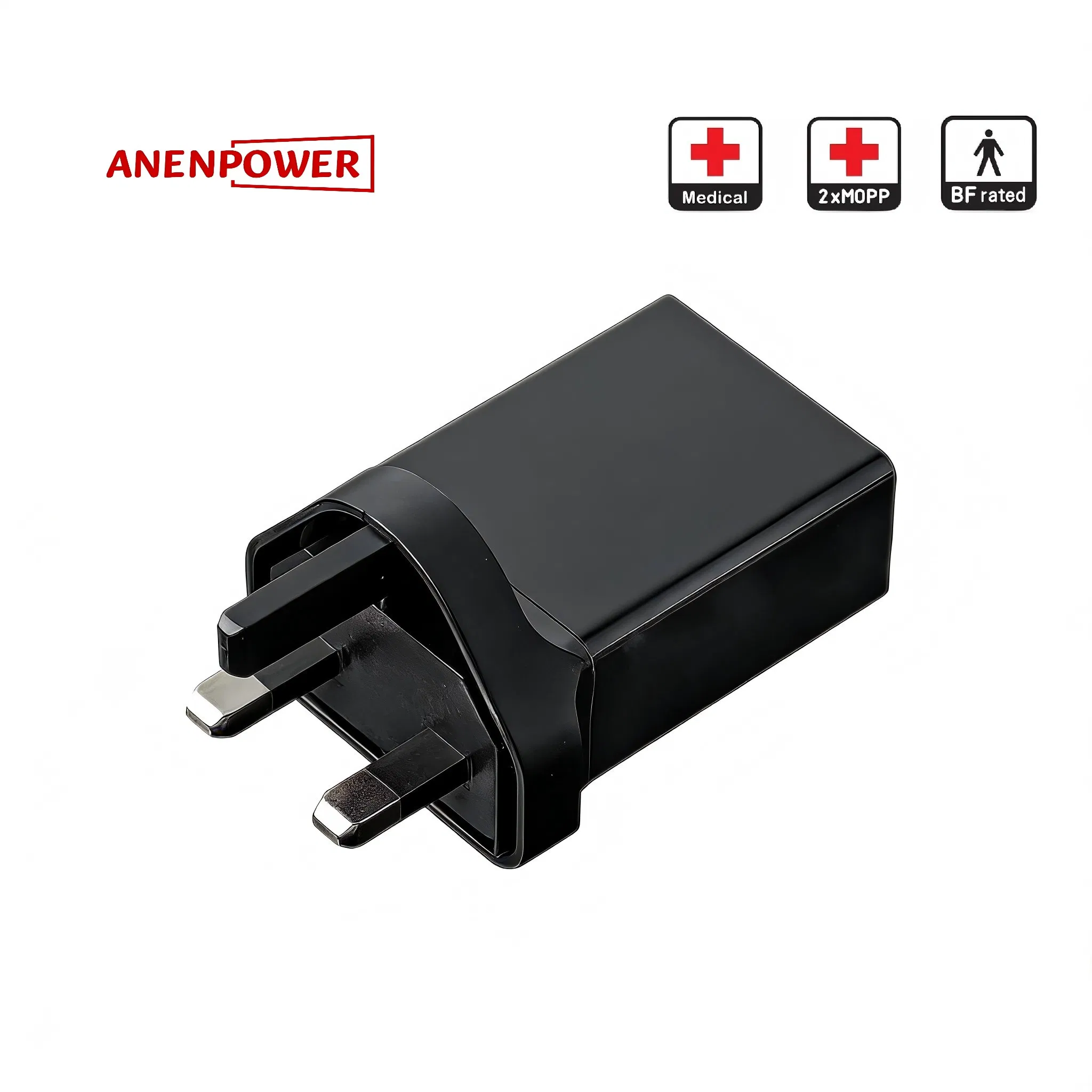 2×Mopp Isolation 5V 1A/2A Medical USB Charger 10W AC/DC Power Adapter IEC/En 60601-1 Approved