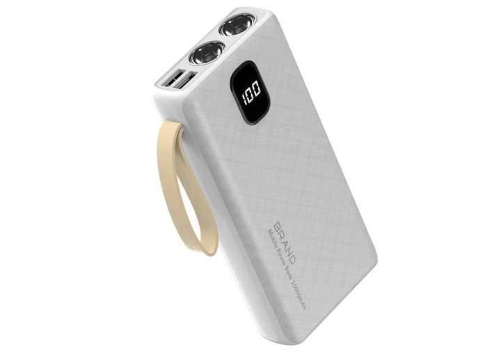 Dual LED Light 20000mAh Power Bank Mobile Phone Charger Battery Charger