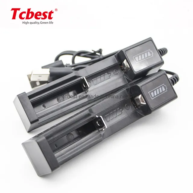 Smart USB Lithium Battery Charger for 3.7V Cylindrical Li Ion Battery 10440 14500 16340 18500 18650 21700 26650
