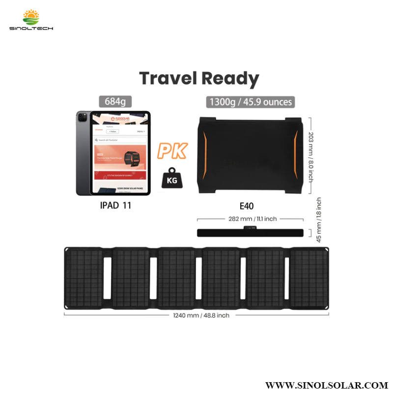 40W Portable Solar Panel for Outdoor Charging FSC-F0-400 Solar Charger