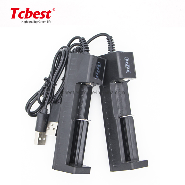 Smart USB Lithium Battery Charger for 3.7V Cylindrical Li Ion Battery 10440 14500 16340 18500 18650 21700 26650
