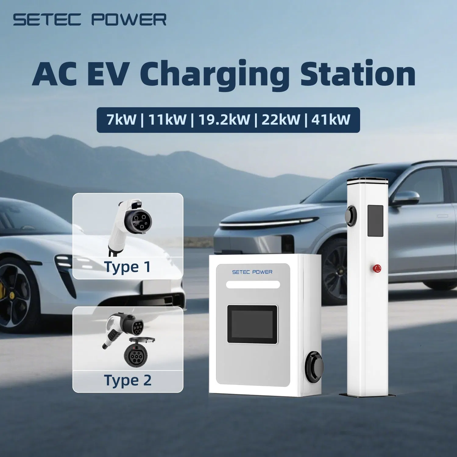 SETEC POWER Home AC Wall-Mounted Electric Vehicle Charging Station EV Charger &nbsp;Source Factory