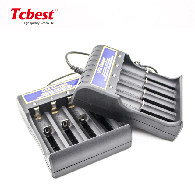 Super Power AC 100-240V Rechargeable Battery 4 Slots Ni-MH Ni-CD 1.2V AAA AA Lithium Ion Battery Charger with LED Indicator