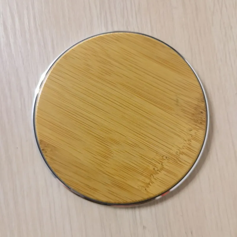 Fast Charger Receiver Wireless Phone Charging Bamboo Wood