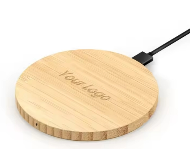 Wood Bamboo Wireless Charger Fast Charge 5V/2A Input with Gift Box Fast Charging Wireless Charging