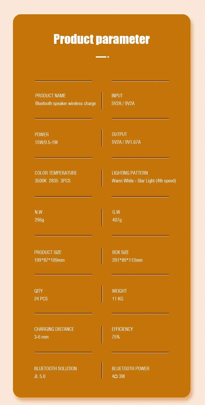 Wireless Charger Starry Sky Light 9