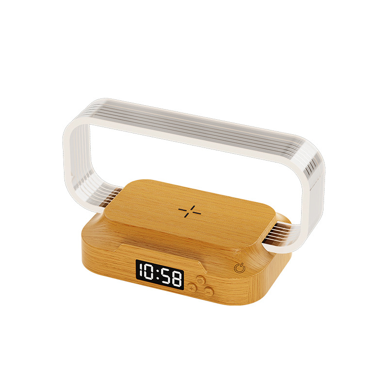 Guangdong 3 in 1 Qi Lamp Wireless Charger with Night Light Clock Display for Android iPhone
