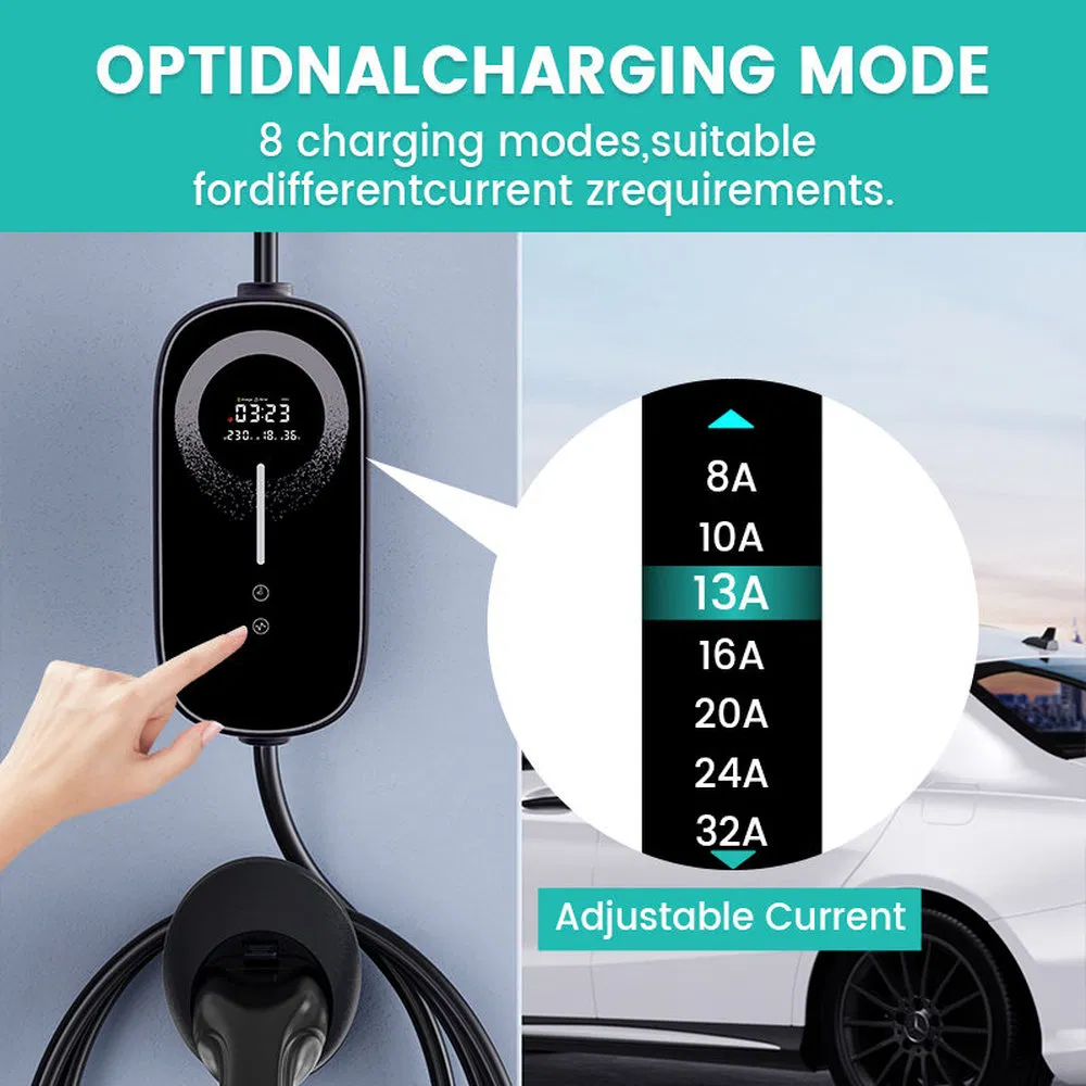 Overload Protection Durable Qd07 Portable Electric Vehicle Charger with Bluetooth