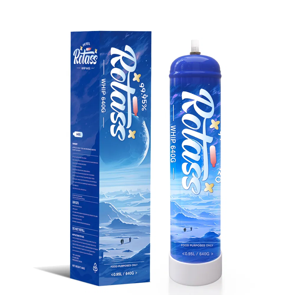 Tonghui Gas Factory Direct 0.95L N2o Canister 580g Whip Cream Chargers Rotass