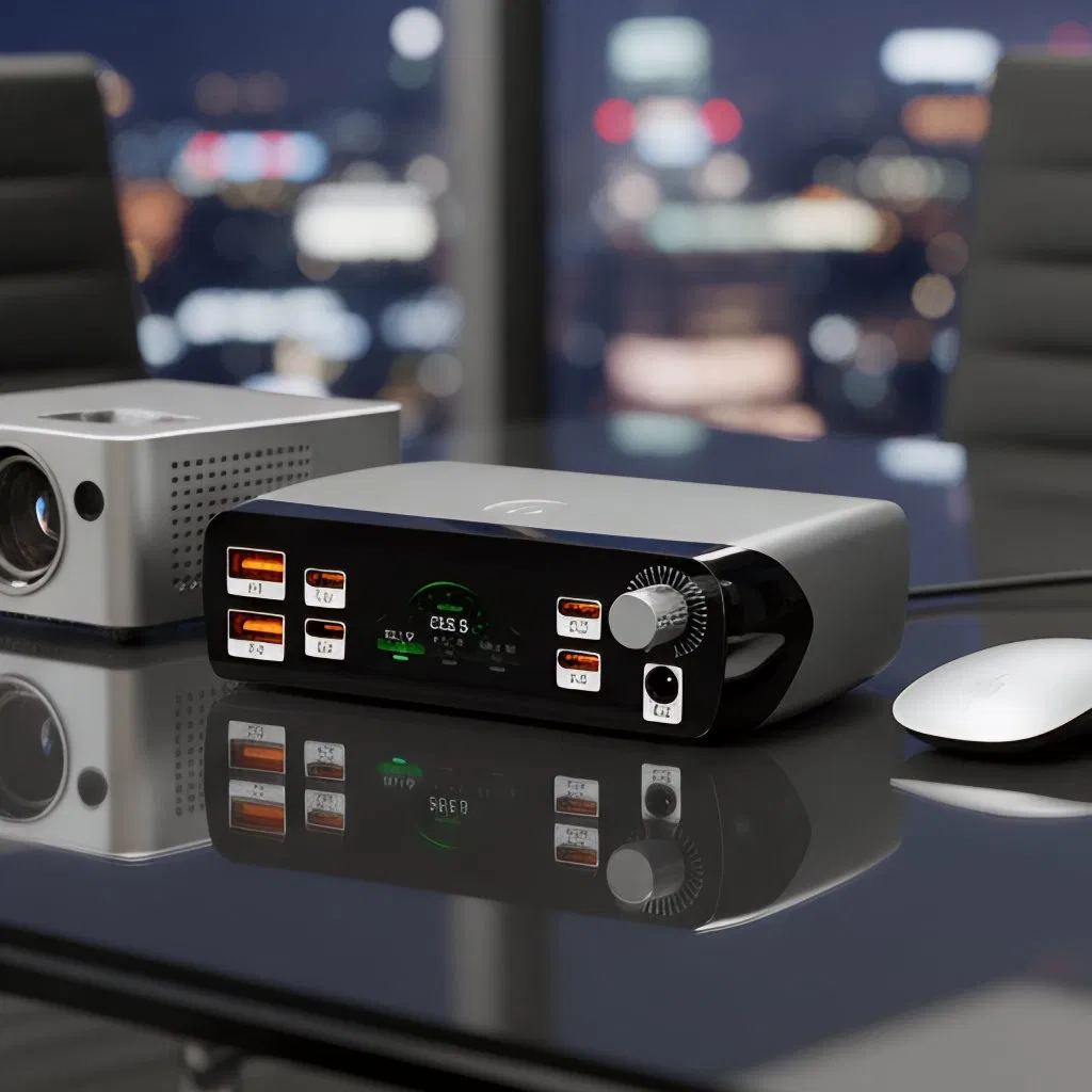 New 265W High-Power USB Charger GaN Fast Charging Charger Multi-Port Universal Adapter Desktop Mobile Phone Charging Station