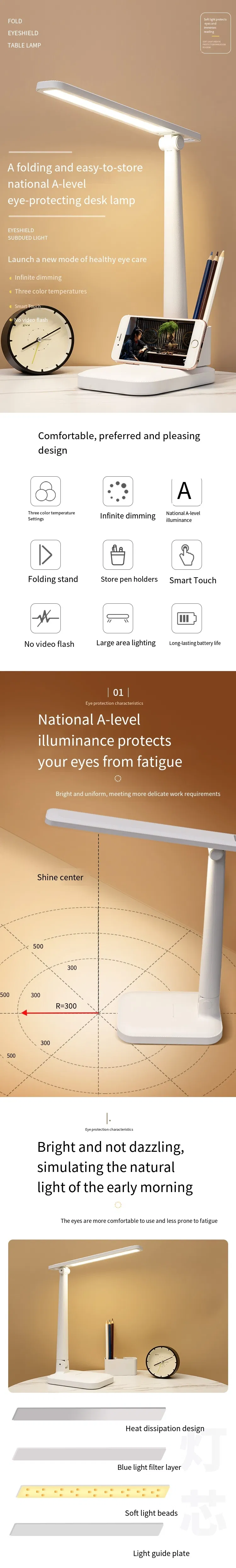 LED Folding Desk Lamp Details