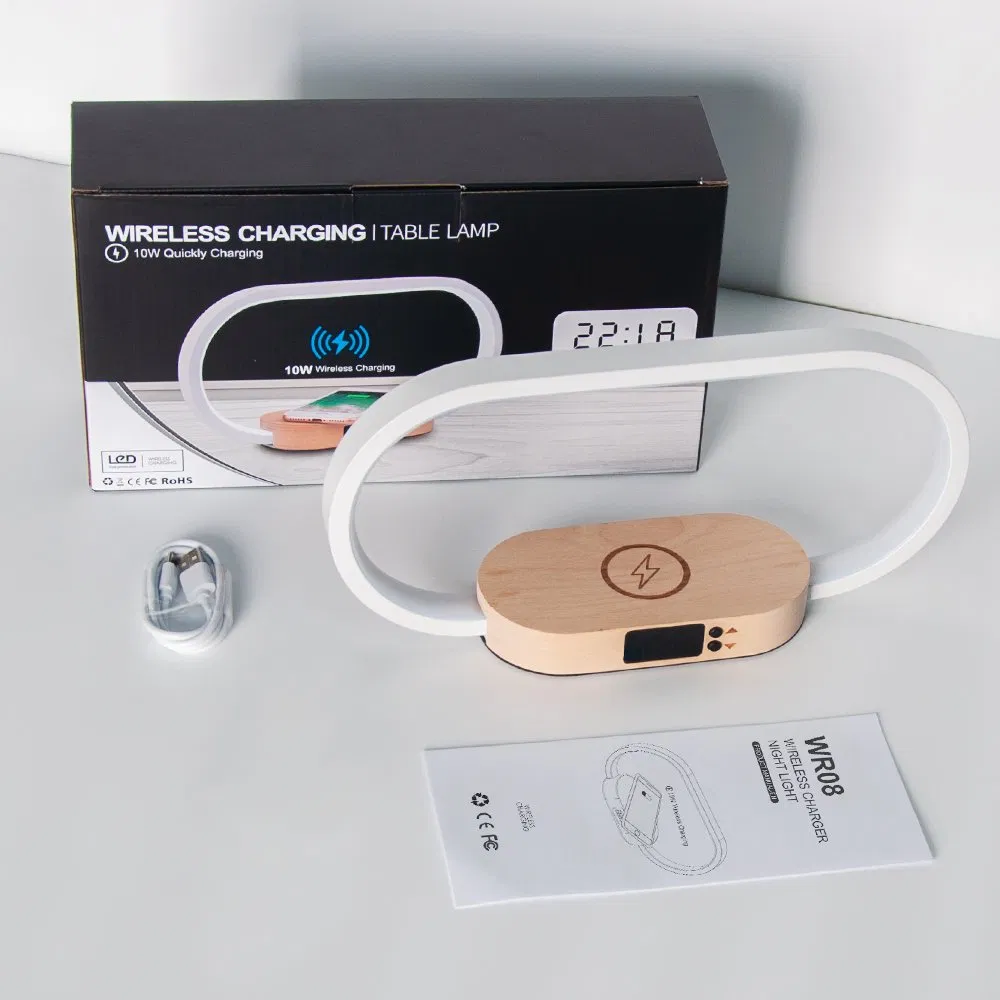 Phone Fast Wireless Charger Stand with Smart USB LED Night Light