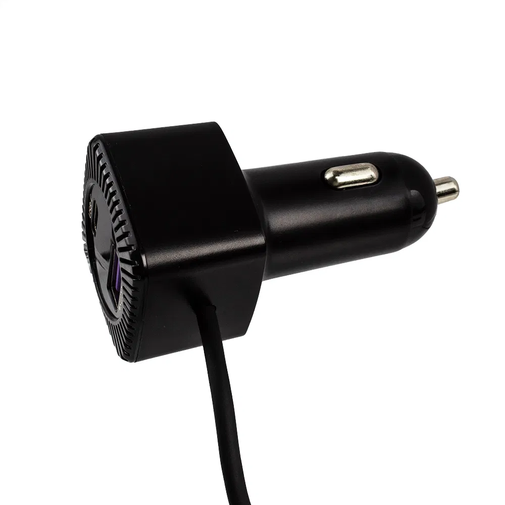 100W Car Charger Super Fast Charging Cable 3 Multi-Port Car Phone Charger with Breathing Lighting