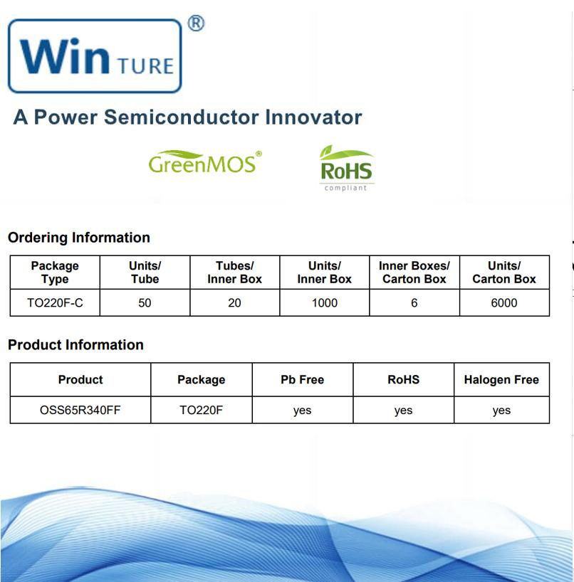 Pd Charger RoHS 1/3 Cost of The Gallium Nitride (GaN) Device in High Frequency Operations Super Si Oss65r340df To252 Mosfet