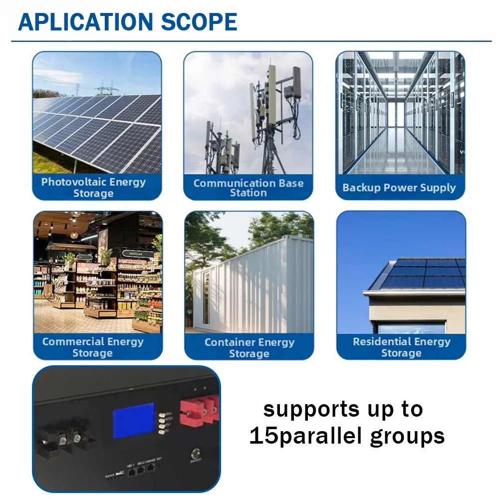 Telecom Rack Mount LiFePO4 Solar Battery Energy Storage System