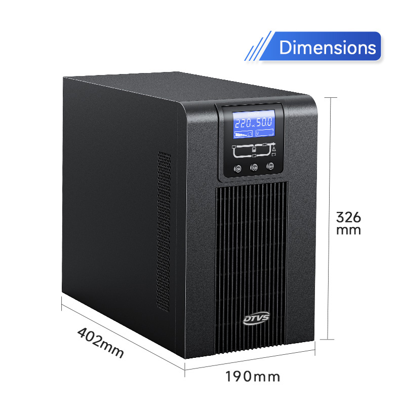 Single Phase 800W/1KVA 60Hz Online UPS with Battery Backup-Server Rack & Tower Power Supply for Data Center
