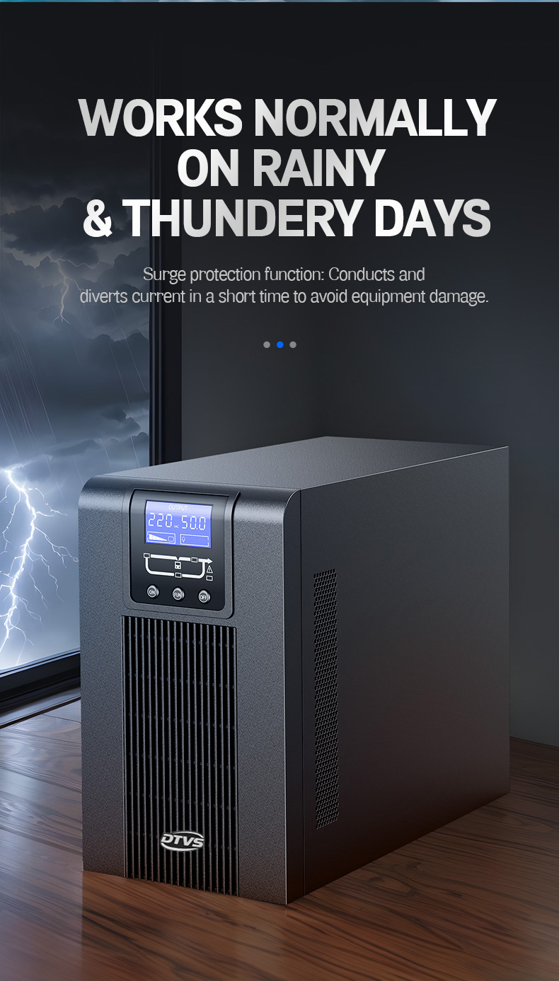 Single Phase 800W/1KVA 60Hz Online UPS with Battery Backup-Server Rack & Tower Power Supply for Data Center