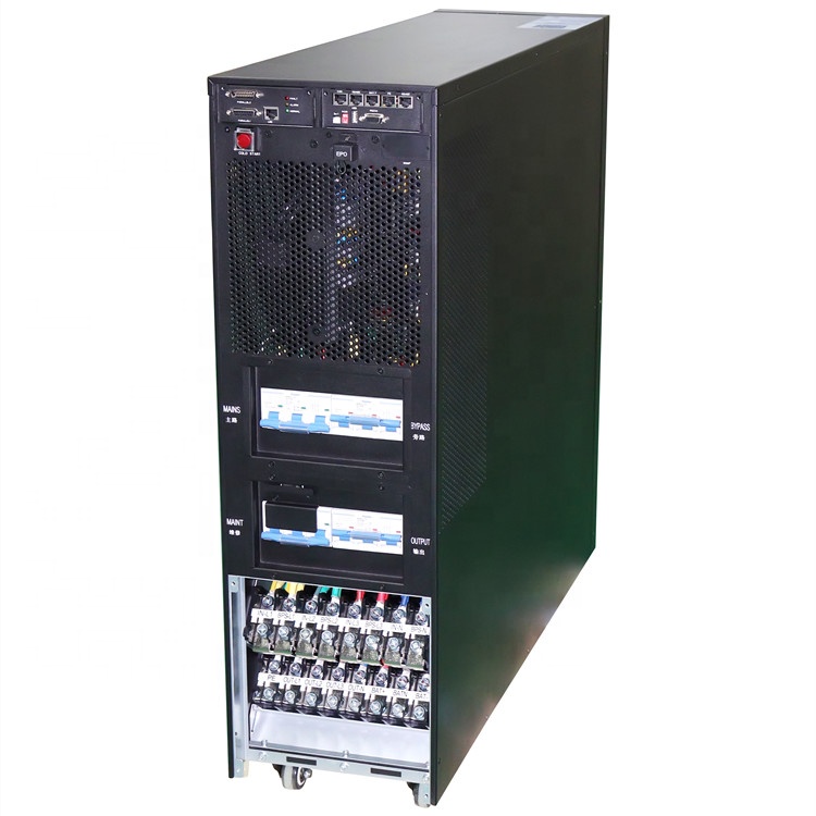60kVA 3-Phase Online Double Conversion Tower UPS 0.9 Power Factor High Efficiency Backup Power Supply for Telecom/Data Center