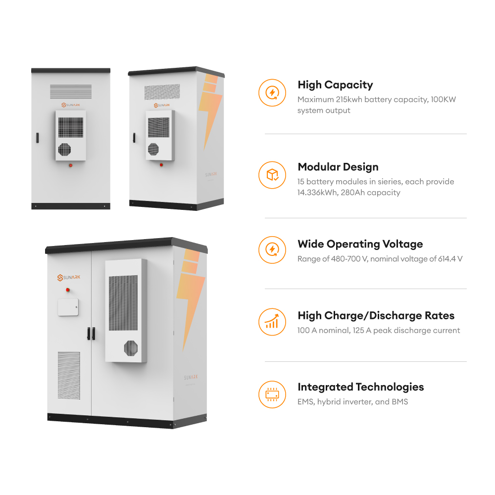 Customizable 100kW 100kWh 215kWh Lithium Battery Energy Storage System BESS Container IEC CE Certified for Industrial Commercial