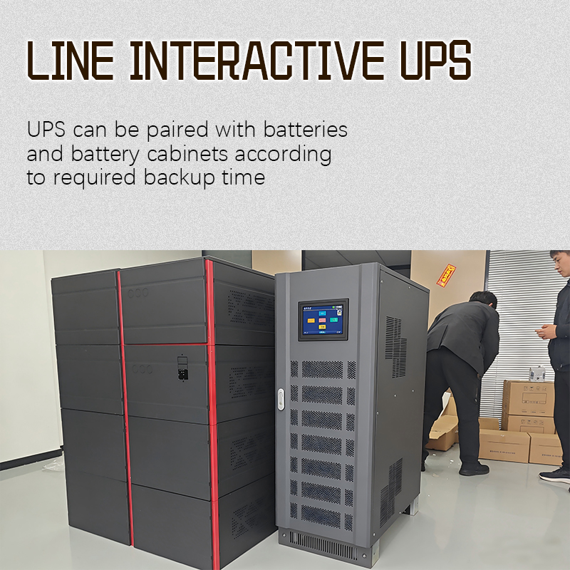 10kVA/8kW Single Phase Line Interactive UPS Company Cloud Desktop Terminal Server Backup Power Supply
