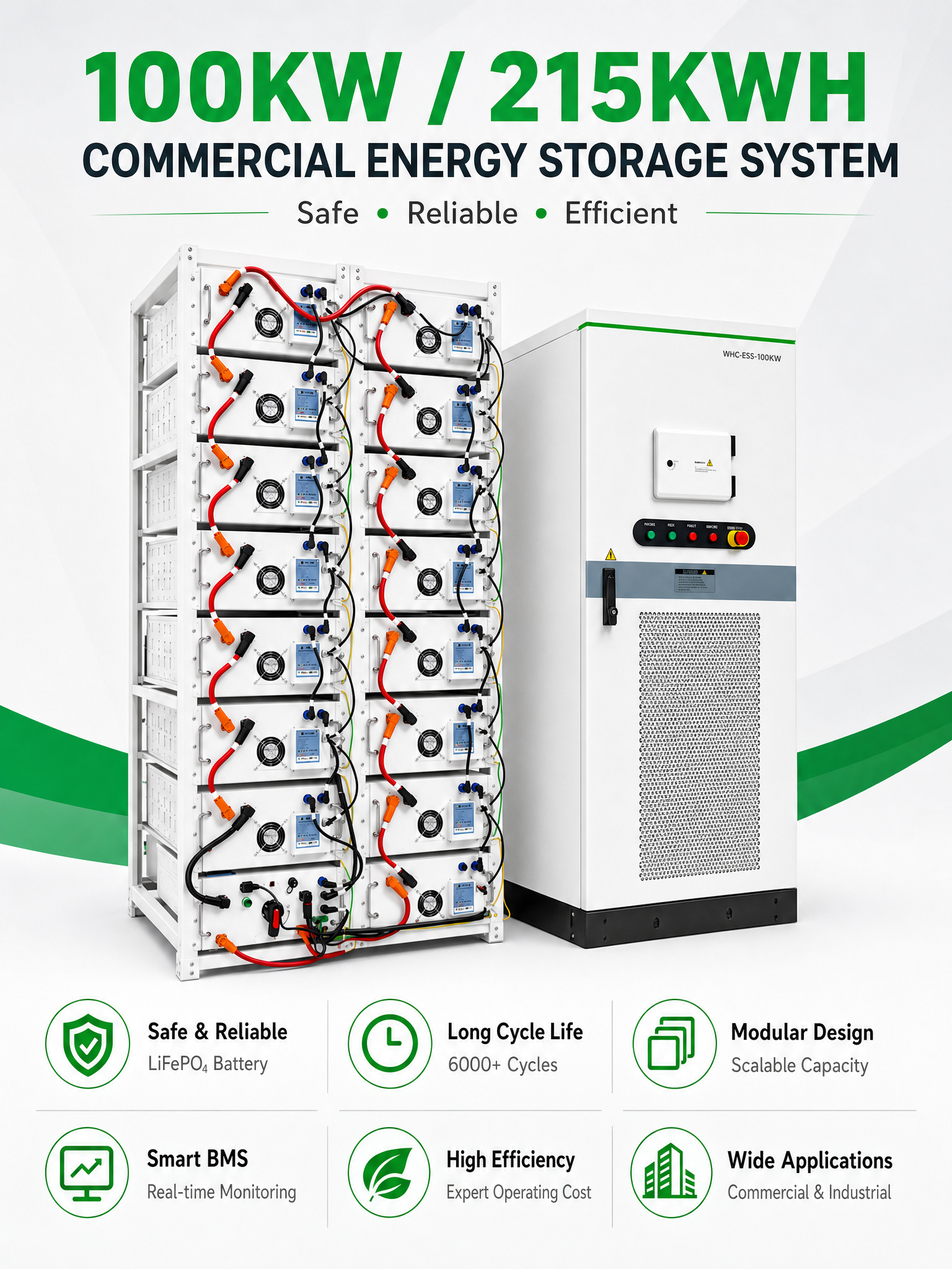 100KW 215KWH Industrial Solar Energy Storage System
