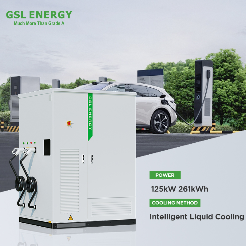GSL ENERGY Off-Grid EV Charging Station Industrial Commercial Energy Storage System Lifepo4 Battery System for Electric Vehicle