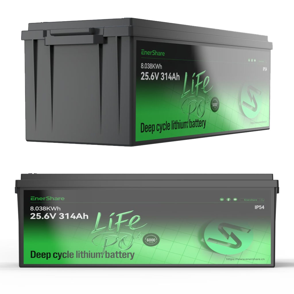 Enershare High Capacity 314Ah 24v Lifepo4 Solar Battery Lithium Energy Storage System OEM/ODM Supported