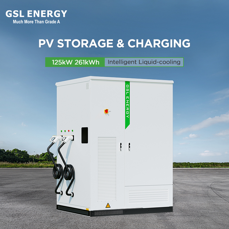 GSL ENERGY Off-Grid EV Charging Station Industrial Commercial Energy Storage System Lifepo4 Battery System for Electric Vehicle