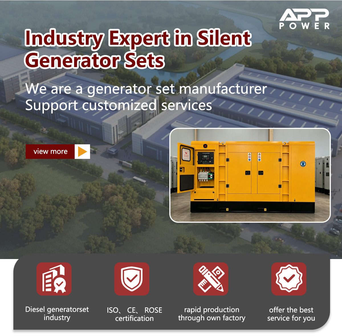 Telecommunication Silent Generator Special Tower Power Supply Long Continuous Run Uninterrupted Communication Systems