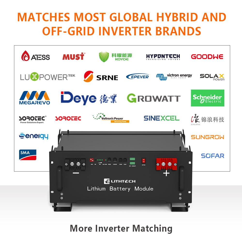 48V 100Ah Lifepo4 Lithium Iron Phosphate Battery Solar Home Energy Storage System With Smart BMS for RV Marine Off Grid