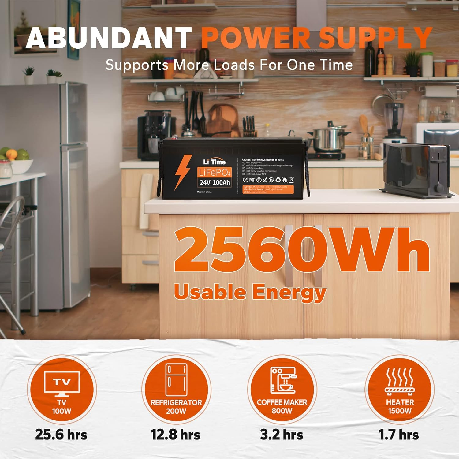 US Stock 24V 100Ah LiFePO4 Lithium Battery 2.56kWh UL Certified 10-Years Lifetime Fast Delivery Batteries for RV Marine Off-Grid