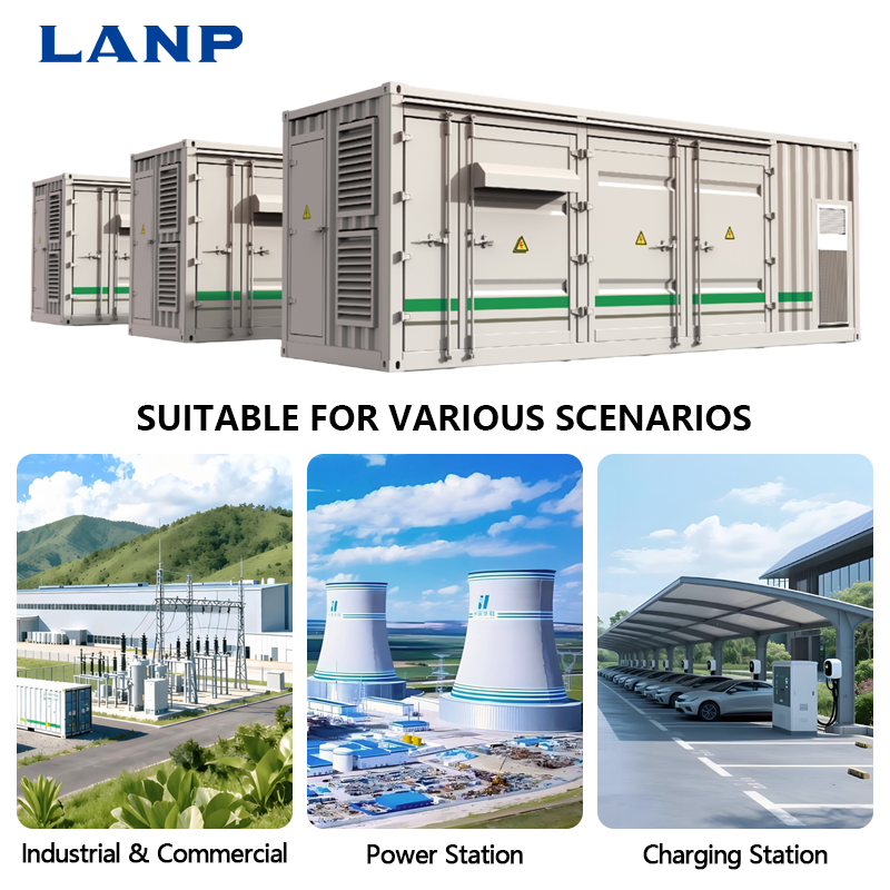 BESS Solar Energy System 1MW 2MWh High Voltage Container ESS High Voltage Outdoor Storage Cabinet Lifepo4 Lithium Battery C&amp;I